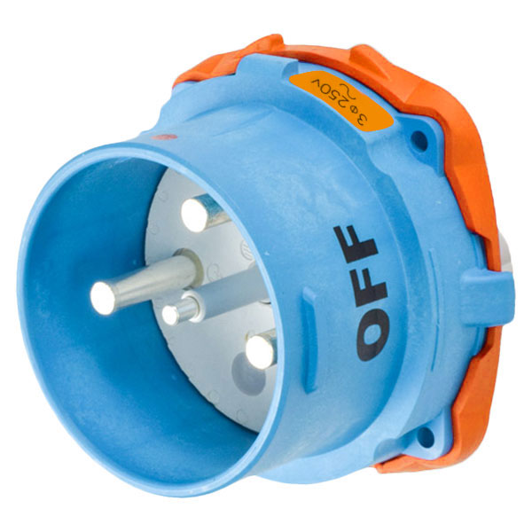 63-98073 - DSN150 INLET POLY BLUE SIZE 5 TYPE 4X IP 69 3P+G 150A 250 VAC 60 Hz NO AUX